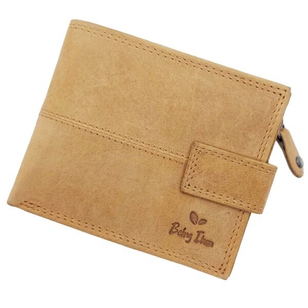 Genuine Leather Wallet for Men (Yellow Tan) - Image 5