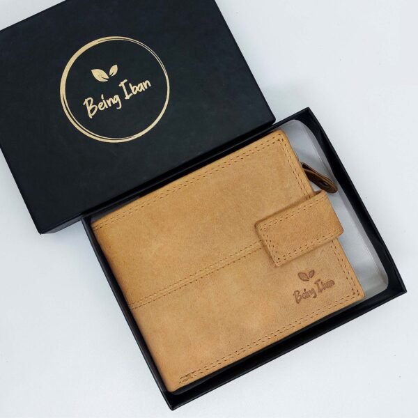 Genuine Leather Wallet for Men (Yellow Tan) - Image 1