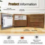 Genuine Leather Wallet for Men Dual Color (Black &Tan) - Image 3
