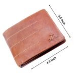 Wallet for Men-Genuine Slim Leather RFID Blocking Bifold Stylish Wallet With 2 ID Window Money Clip Wallet with ID Window Gift Box_Brown Tan - Image 6