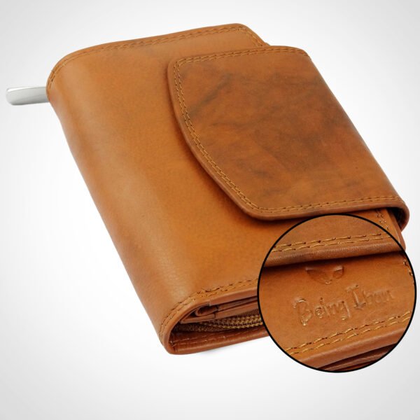 Women Handbag Stylish Women Convertible Clutch Purse Wallet RFID Blocking Trifold Card Holder Ladies Clutch With ID Window_Brown - Image 6