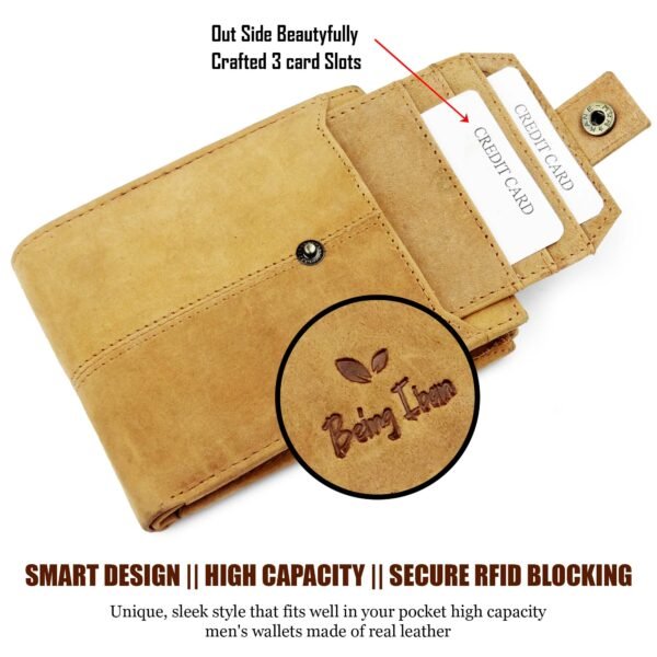 Mens Genuine Leather Wallet And Belt Combo Gift Set For Men |RFID Leather Card Holder and Belt Combo Box | Leather Wallet and Belt Gift Hamper for Men - Image 3