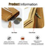 Wallet for Men-Genuine Slim Leather RFID Blocking Bifold Stylish Wallet With 2 ID Window Money Clip Wallet with ID Window Gift Box_Tan - Image 3