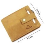 Wallet for Men-Genuine Slim Leather RFID Blocking Bifold Stylish Wallet With 2 ID Window Money Clip Wallet with ID Window Gift Box_Tan - Image 5