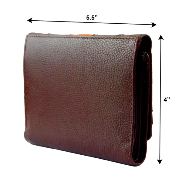 Genuine Leather Purse for Womens dark Brown Handbag - Image 4