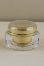 Golden Empty Cosmetic Acrylic Containers Jar_Pack OF 5
