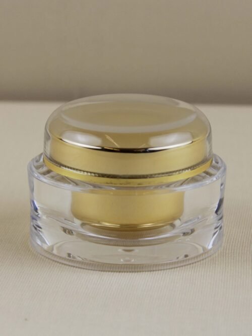 Golden Empty Cosmetic Acrylic Containers Jar_Pack OF 5