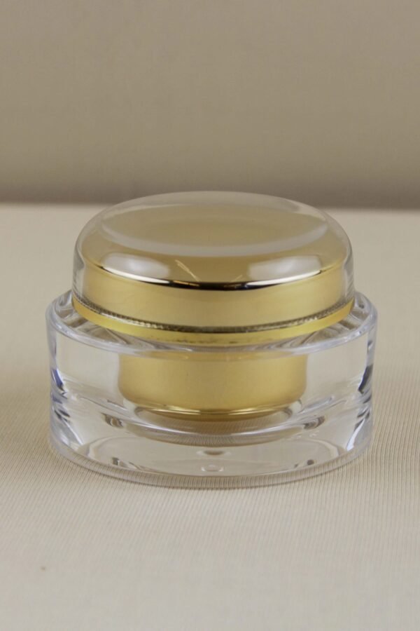 9876543212651_1.1 Golden Empty Cosmetic Acrylic Containers Jar_Pack OF 5 - Image 1