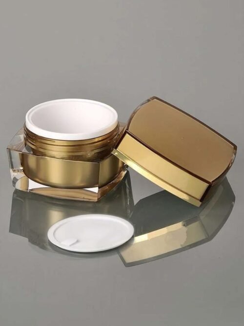 Copper Golden Empty Square Acrylic Containers For Cosmetic _PACK OF 5