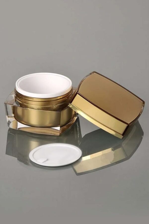 Copper Golden Empty Square Acrylic Containers  For Cosmetic _PACK OF 5 - Image 1