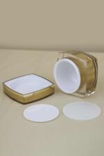 Copper Golden Empty Square Acrylic Containers For Cosmetic _PACK OF 5 - Image 4