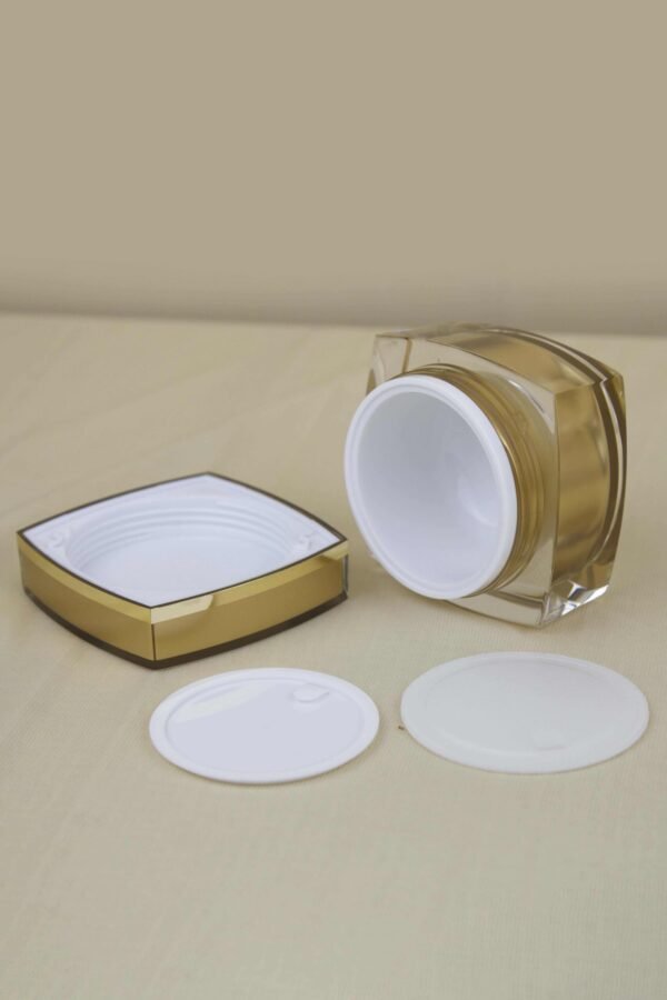 Copper Golden Empty Square Acrylic Containers  For Cosmetic _PACK OF 5 - Image 4