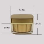 Copper Golden Empty Square Acrylic Containers For Cosmetic _PACK OF 5 - Image 7