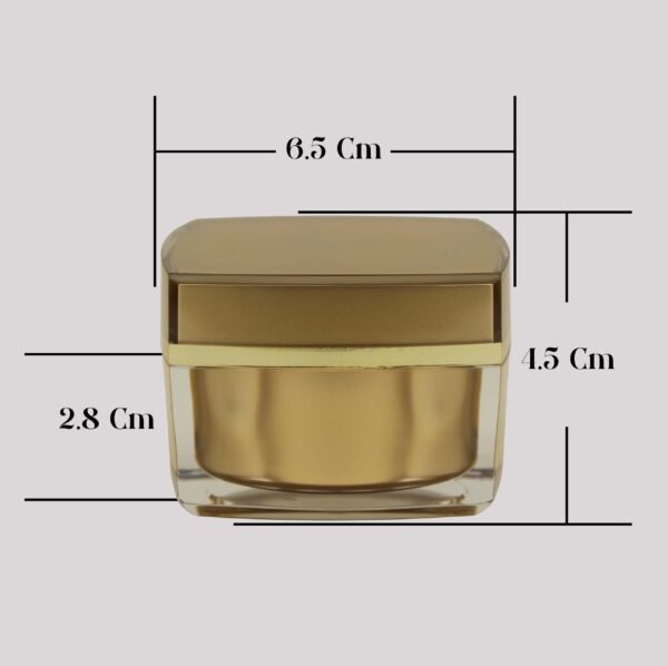 Copper Golden Empty Square Acrylic Containers  For Cosmetic _PACK OF 5 - Image 7