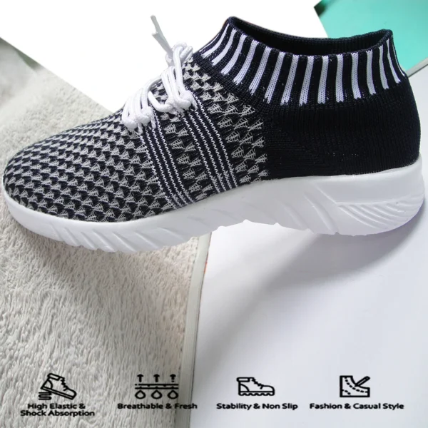 Women's Sports Running Shoes,Walking, Gym Casual Sneaker Lace-Up Shoes for Girl's_Navy Blue - Image 6