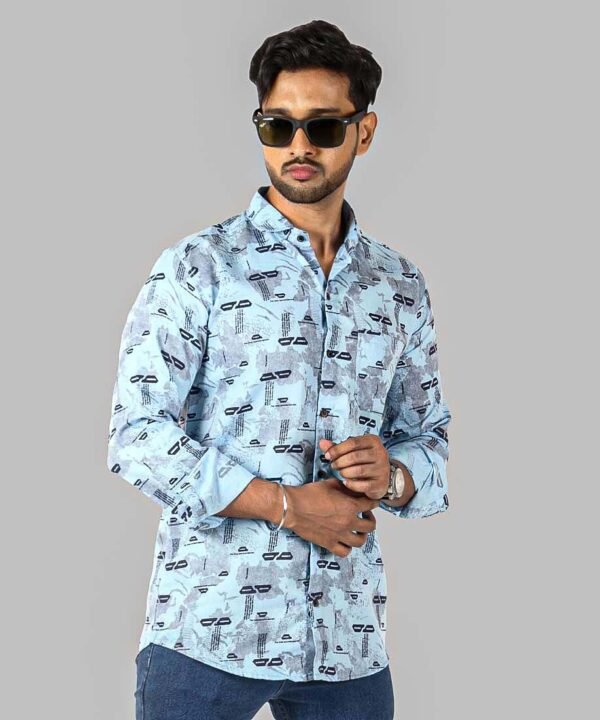 BIB1959-3 Mens Full Sleeves Casual Shirt| Mens Stylish Summer Printed Shirt - Image 2