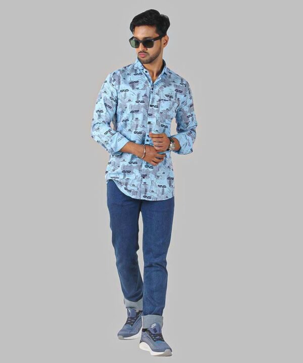 BIB1959-4 Mens Full Sleeves Casual Shirt| Mens Stylish Summer Printed Shirt - Image 4