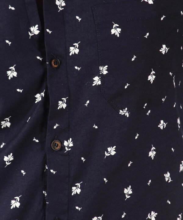 BIB1994-5 Mens Full Sleeves Casual Shirt| Mens Stylish Summer Printed Shirt_Navy Blue - Image 3
