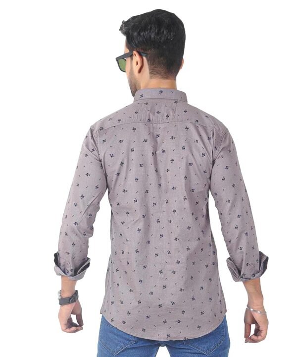 Mens Full Sleeves Casual Shirt| Mens Stylish Summer Printed Shirt_Grey - Image 2