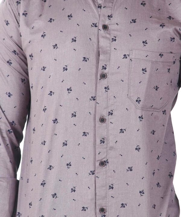 Mens Full Sleeves Casual Shirt| Mens Stylish Summer Printed Shirt_Grey - Image 3