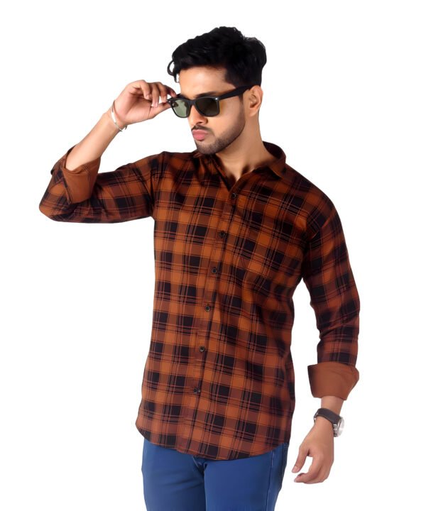 Casual Shirt for Men|Shirt for Men|Men Stylish Shirt|Men's Full Sleeve Wrinkle Free Checkered Shirt Formal & Casual Wear - Image 2