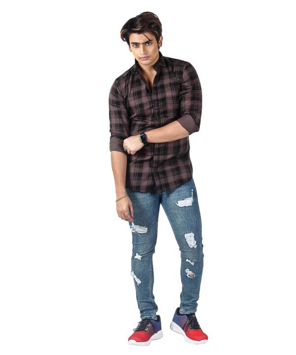 Mens Full Sleeve Check Shirts | Stylish Checkered Shirt | Multicolor - Image 5
