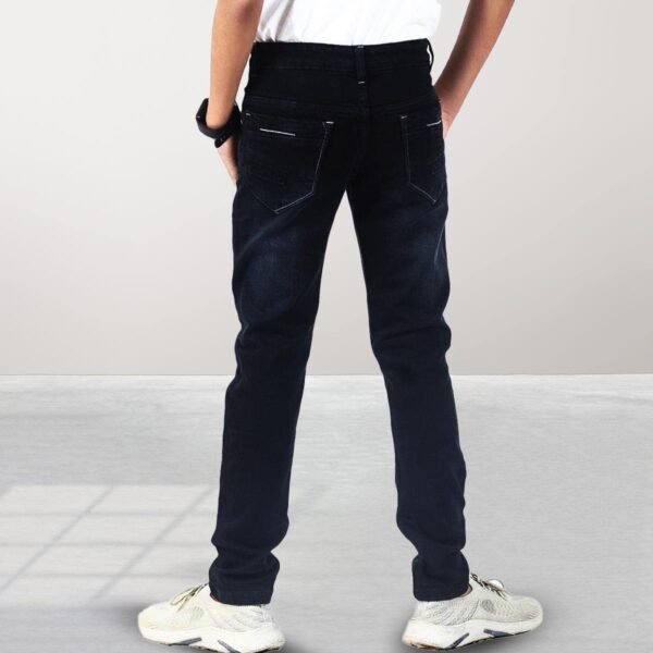 Boys Stretch Skinny Jeans ,Legend Wash Denim Pants _Black - Image 5