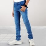 Boys Stretch Skinny Jeans, Legend Wash Denim Pants _Light Blue