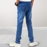 Boys Stretch Skinny Jeans, Legend Wash Denim Pants _Light Blue - Image 4