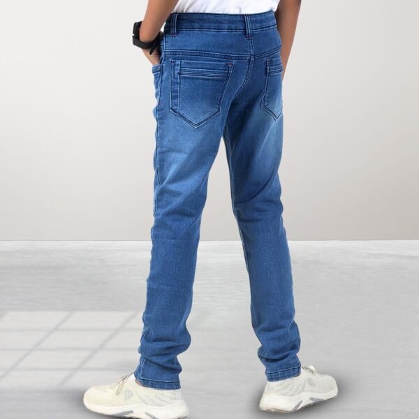 Boys Stretch Skinny Jeans, Legend Wash Denim Pants _Light Blue - Image 4
