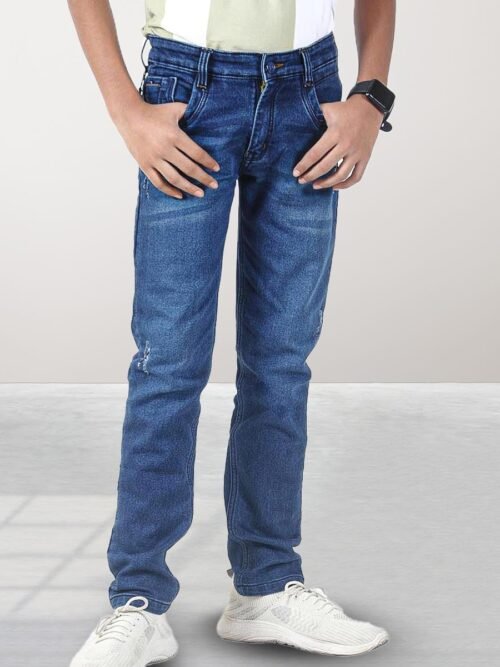 Boys Stretch Skinny Jeans, Legend Wash Denim Pants _Dark Blue
