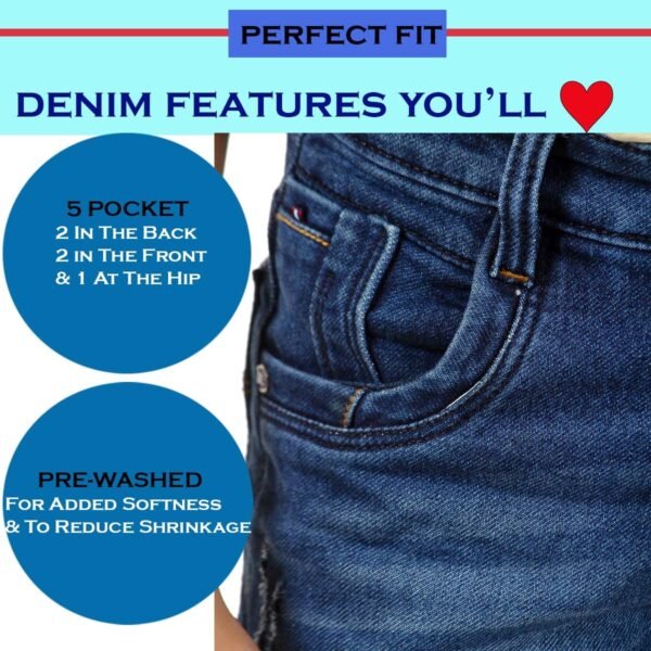 Boys Stretch Skinny Jeans, Legend Wash Denim Pants _Dark Blue - Image 3