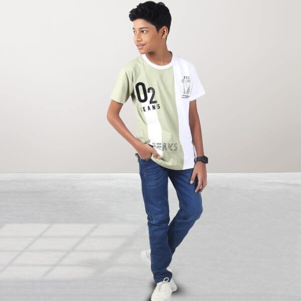 Boys Stretch Skinny Jeans, Legend Wash Denim Pants _Dark Blue - Image 2