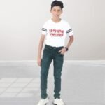 Boys Stretch Skinny Jeans ,Legend Wash Denim _Peacock Green - Image 2