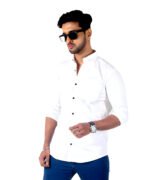 Mens Full Sleeve Casual Shirts | Stylish White Shirts |Formal Shirts|Solid White Shirt For Men - Image 4