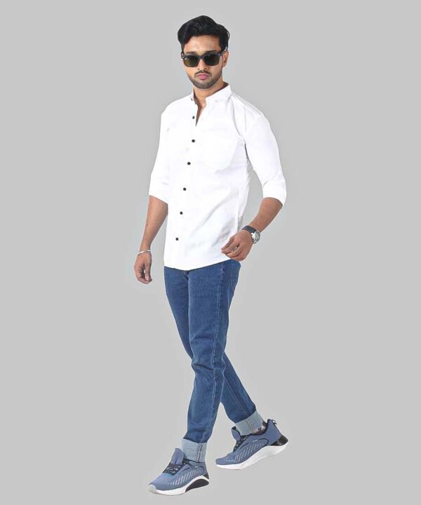 Mens Full Sleeve Casual Shirts | Stylish White Shirts |Formal Shirts|Solid White Shirt For Men - Image 3