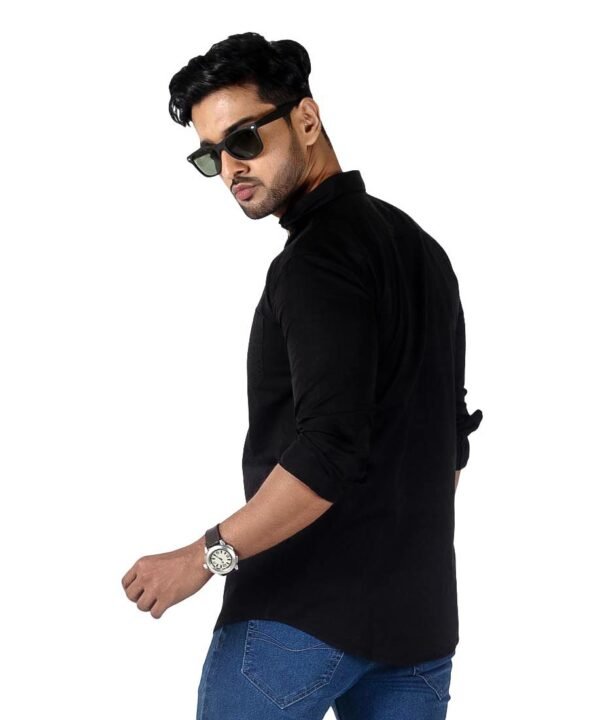Mens Full Sleeve Casual Shirts |Stylish Black Shirts |Formal Shirts - Image 2