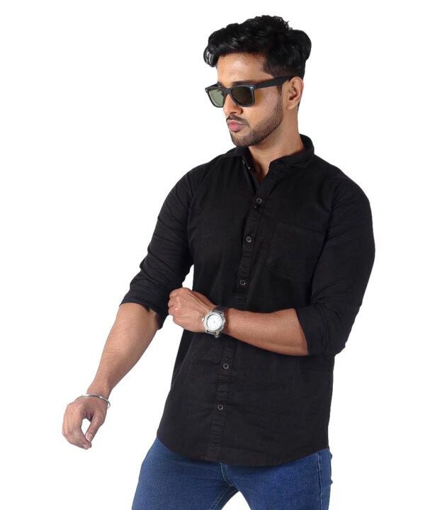 Mens Full Sleeve Casual Shirts |Stylish Black Shirts |Formal Shirts - Image 3