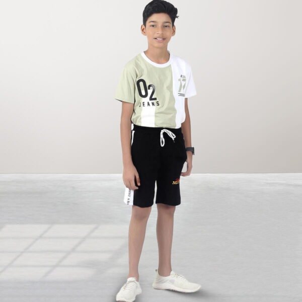 Casual Cotton Shorts For Boys,Elastic Waist Shorts For Kids_Black - Image 4