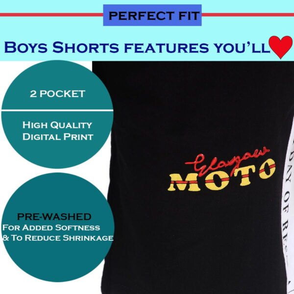 Pure Cotton Shorts For Boys, Kid Elastic Waist Shorts_ Pack Of 2 - Image 6