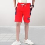 Casual Cotton Shorts For Boys,Elastic Waist Shorts For Kid_Red