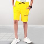 Casual Cotton Shorts For Boys,Elastic Waist Shorts For Kid_Yellow