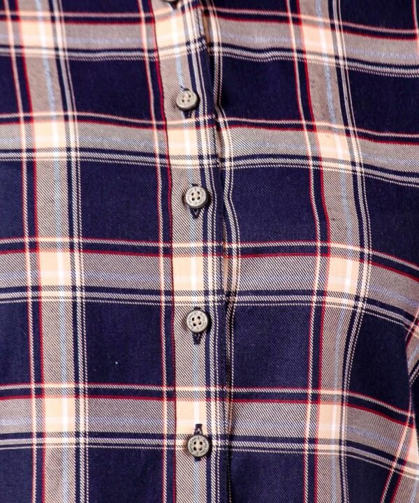 Womens Top Long Sleeves Check Shirt - Image 5