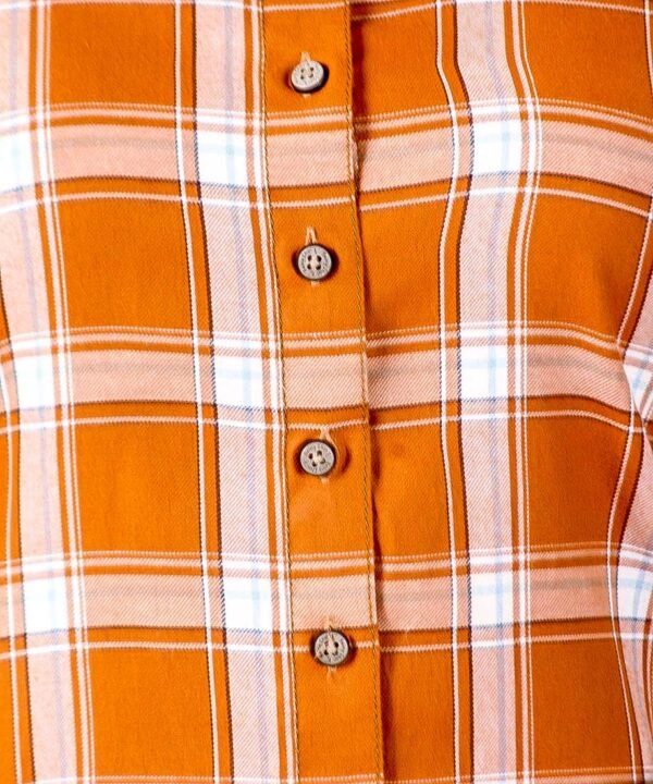 Womens Top Long Sleeves Check Shirt - Image 5