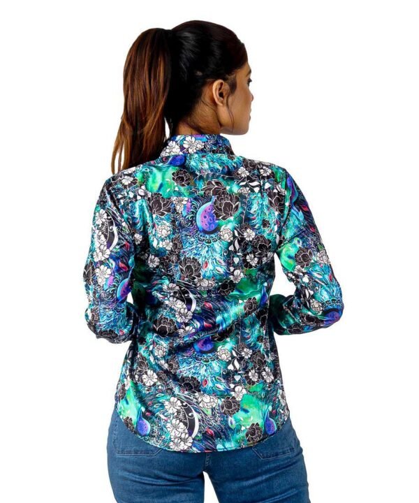 Womens Full Sleeve Casual Print Shirt | Tropical Shirt For Womens - Image 3