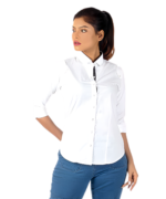 Womens Full Sleeve Casual Shirt | Stylish White Shirt For Women - Image 2