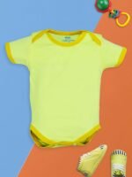 Unisex Infants Baby Boys And Baby Girls Yellow Color Outfit_100% Cotton