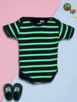 Unisex Infants Baby Boys And Baby Girls Multi Color T-shirt 100% Cotton_Black & Green