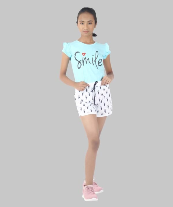 Girls Printed Regular Hot Pant - Image 2