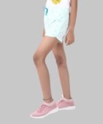 Girls Floral Print Hot Pant (Sky Blue) - Image 3